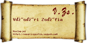 Vásári Zsófia névjegykártya